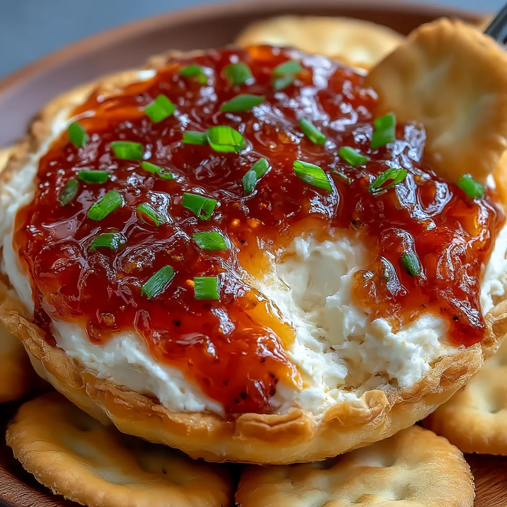 Quick Pepper Jelly Cream Cheese Appetizer Dip and Bites