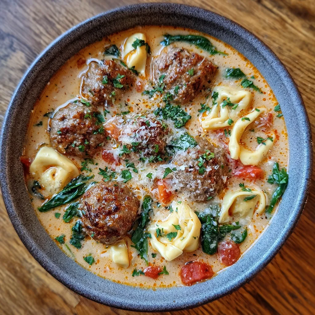 Creamy Italian Meatball Soup