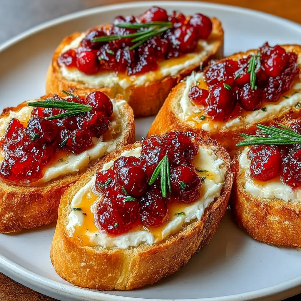 Cranberry and Brie Crostini