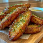 Crispy Garlic Parmesan Potato Wedges