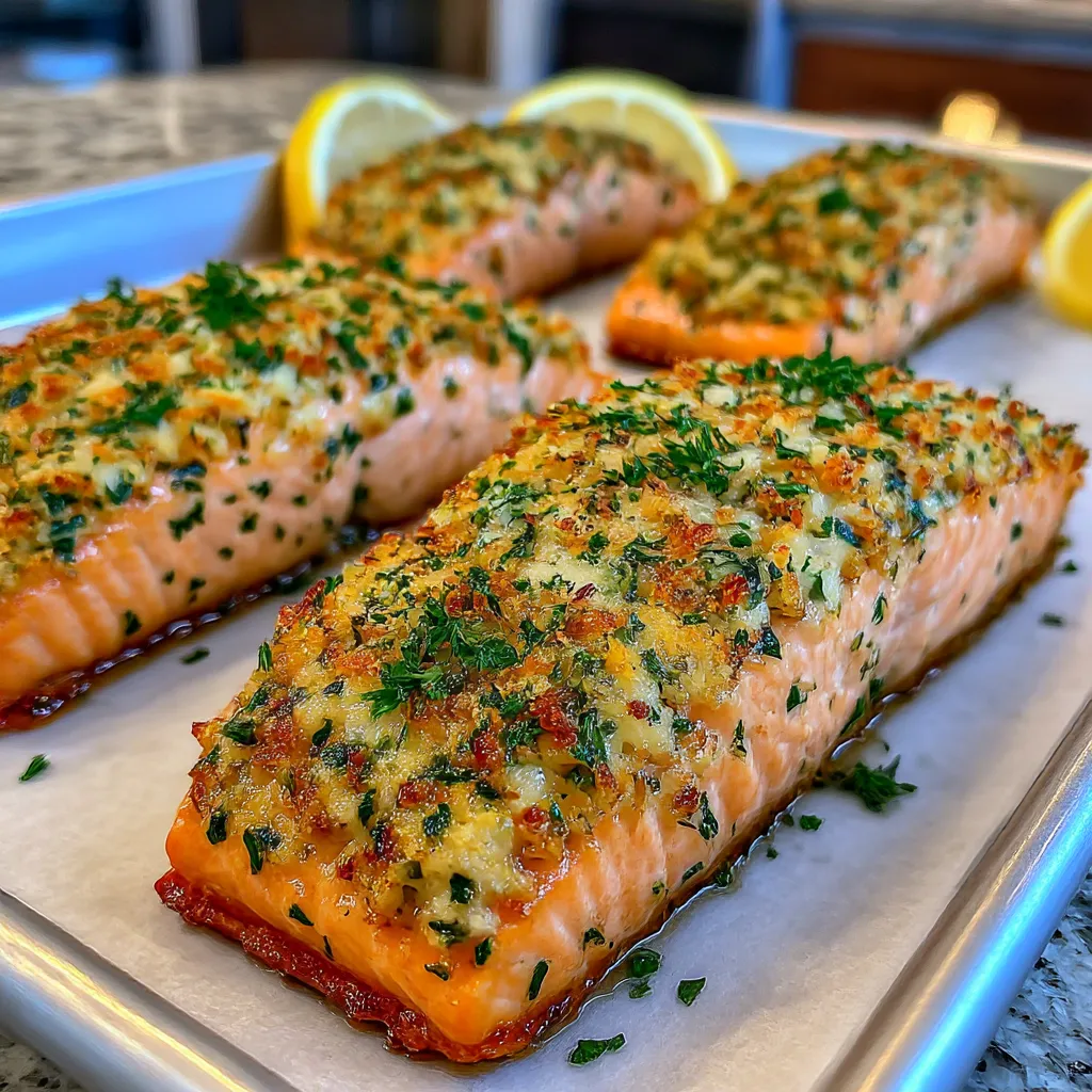 Crispy Parmesan Salmon Bake