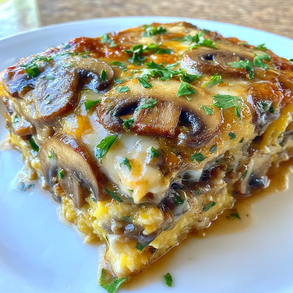 Mushroom Polenta Casserole