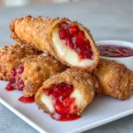 Strawberry Cheesecake Stuffed Eggrolls