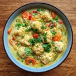 Coconut Curry Soup with Dumplings