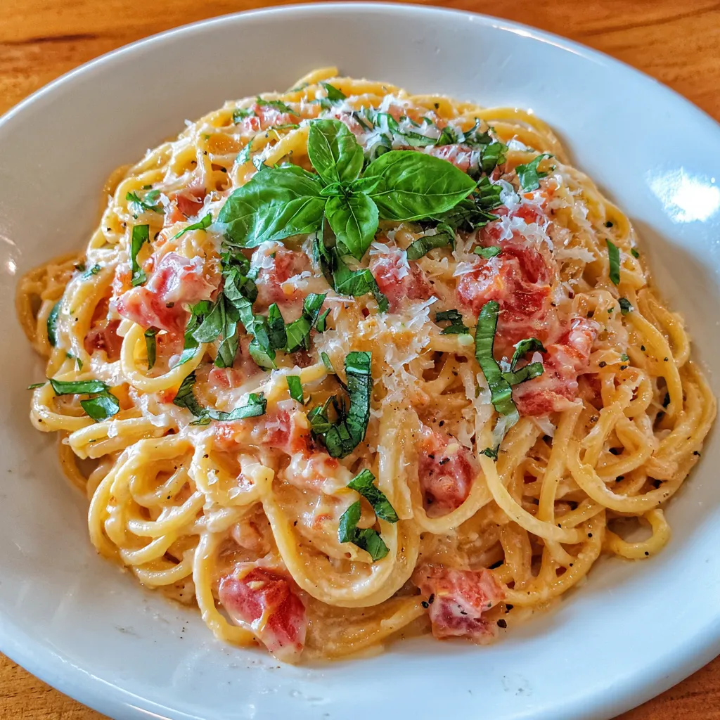 Creamy Tomato Garlic Pasta