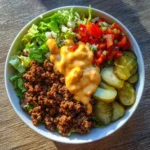 Quick Low-Carb Cheeseburger Bowl
