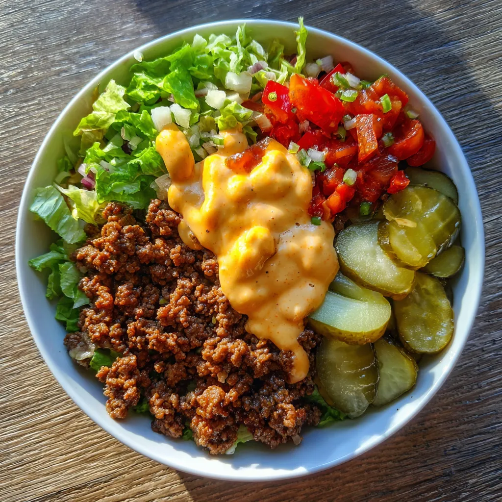 Quick Low-Carb Cheeseburger Bowl