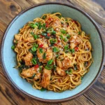 Sticky Garlic Chicken Noodles