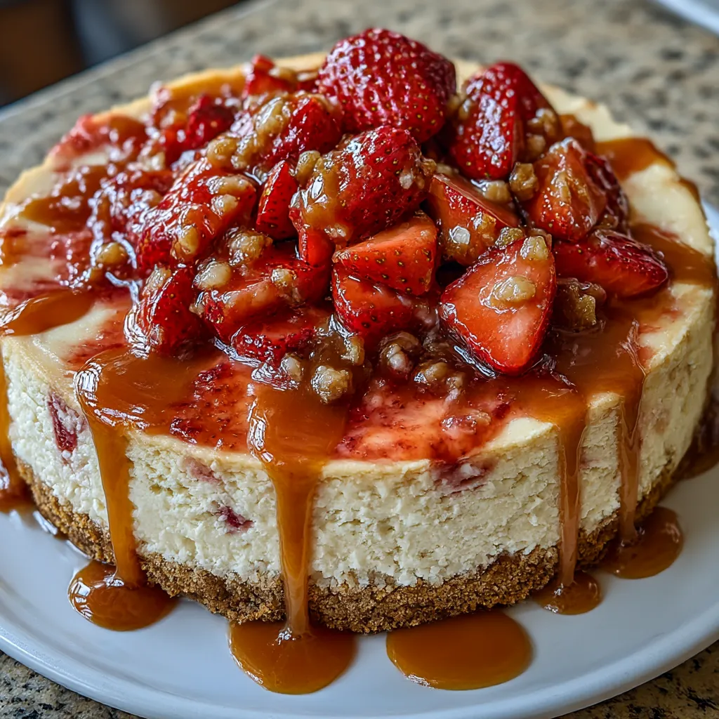 Strawberry Swirl Cheesecake
