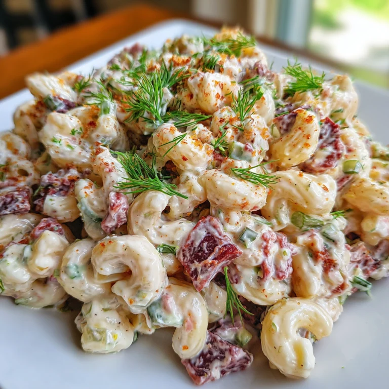 Dill Pickle Smoked Beef Pasta Salad 1