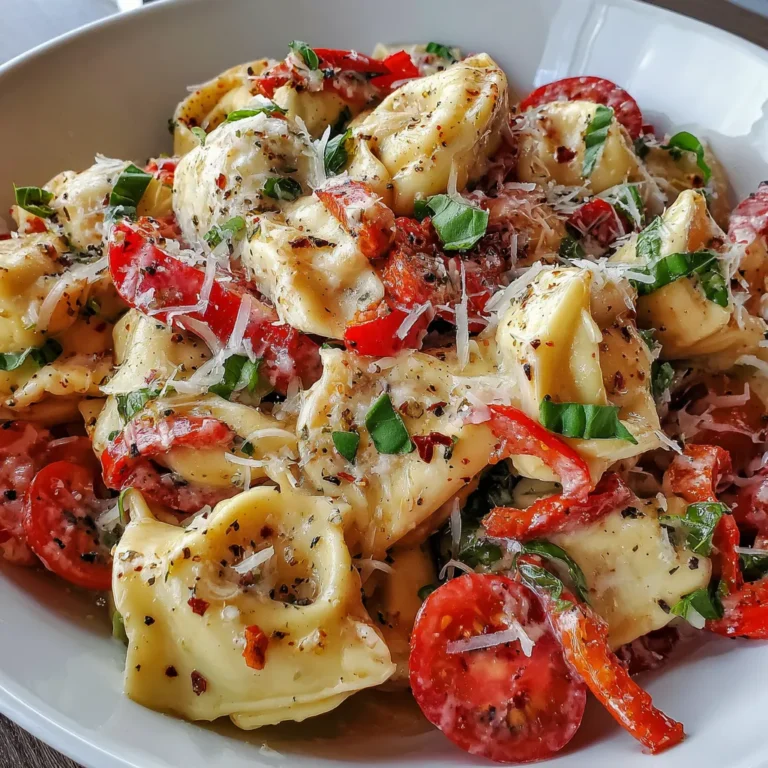 Roasted Red Pepper and Parmesan Tortellini Salad 1