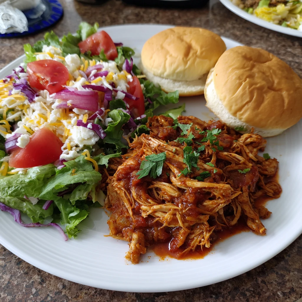 Slow Cooker Shredded BBQ Chicken