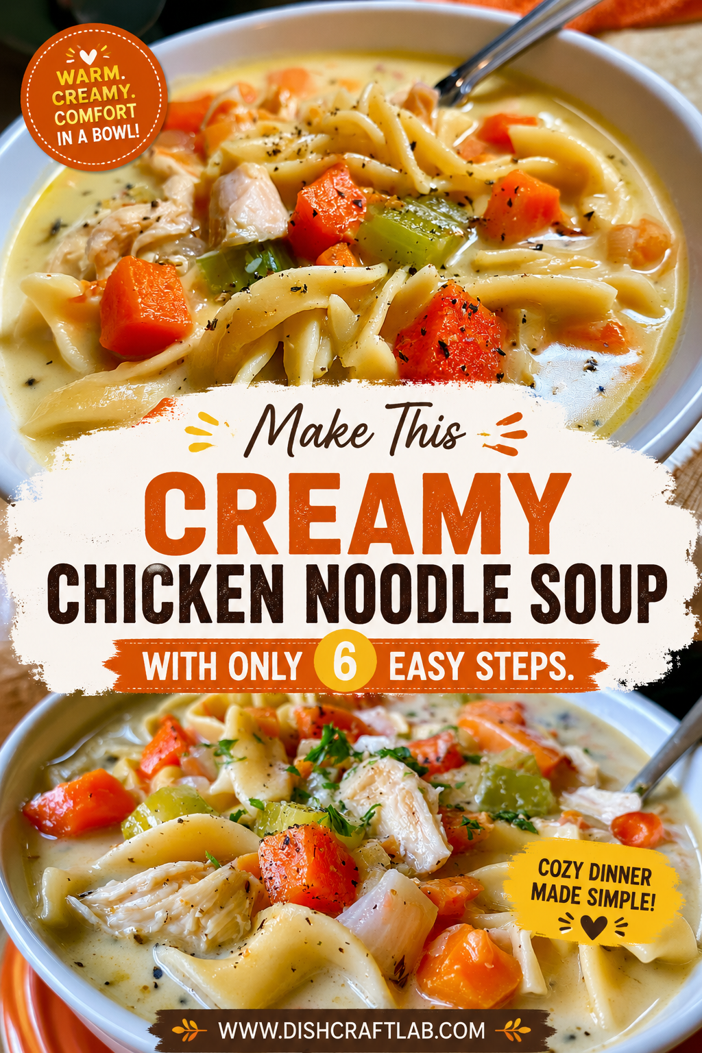 creamy chicken noodle soup crockpot
