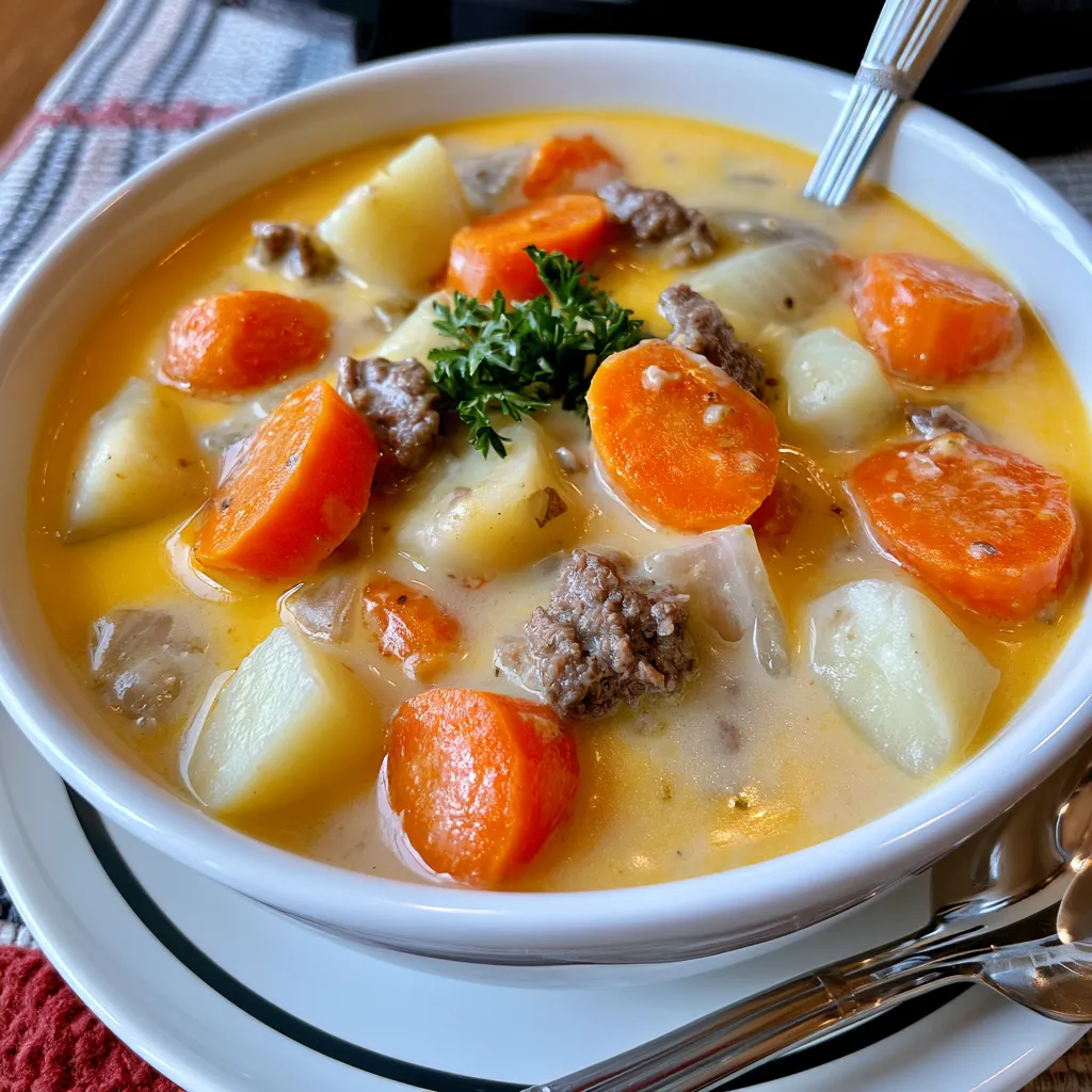 crock pot cheeseburger soup