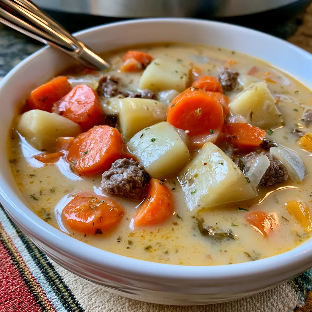 crock pot cheeseburger soup