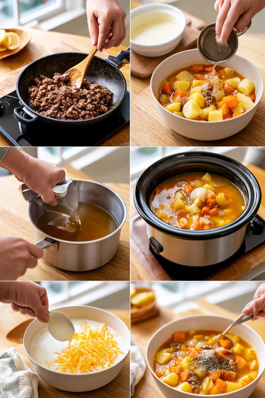crock pot cheeseburger soup