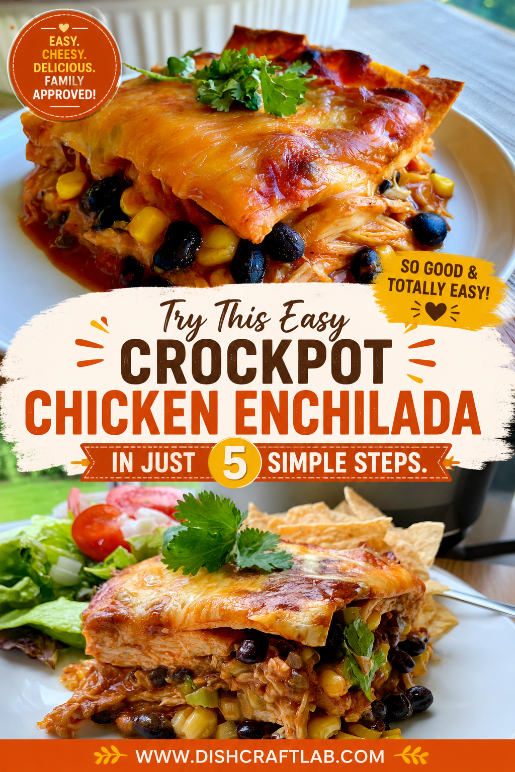 crockpot chicken enchilada casserole