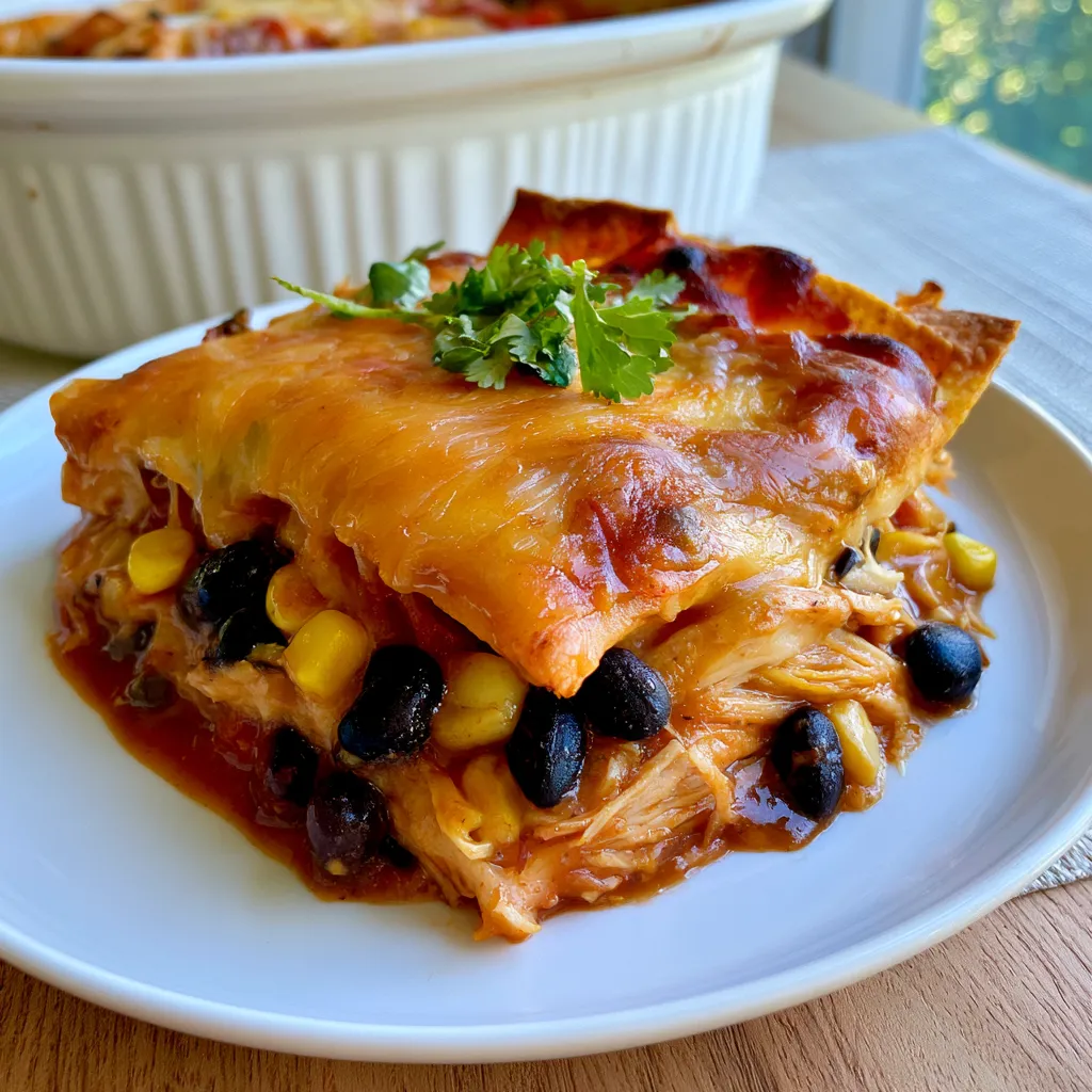 crockpot chicken enchilada casserole