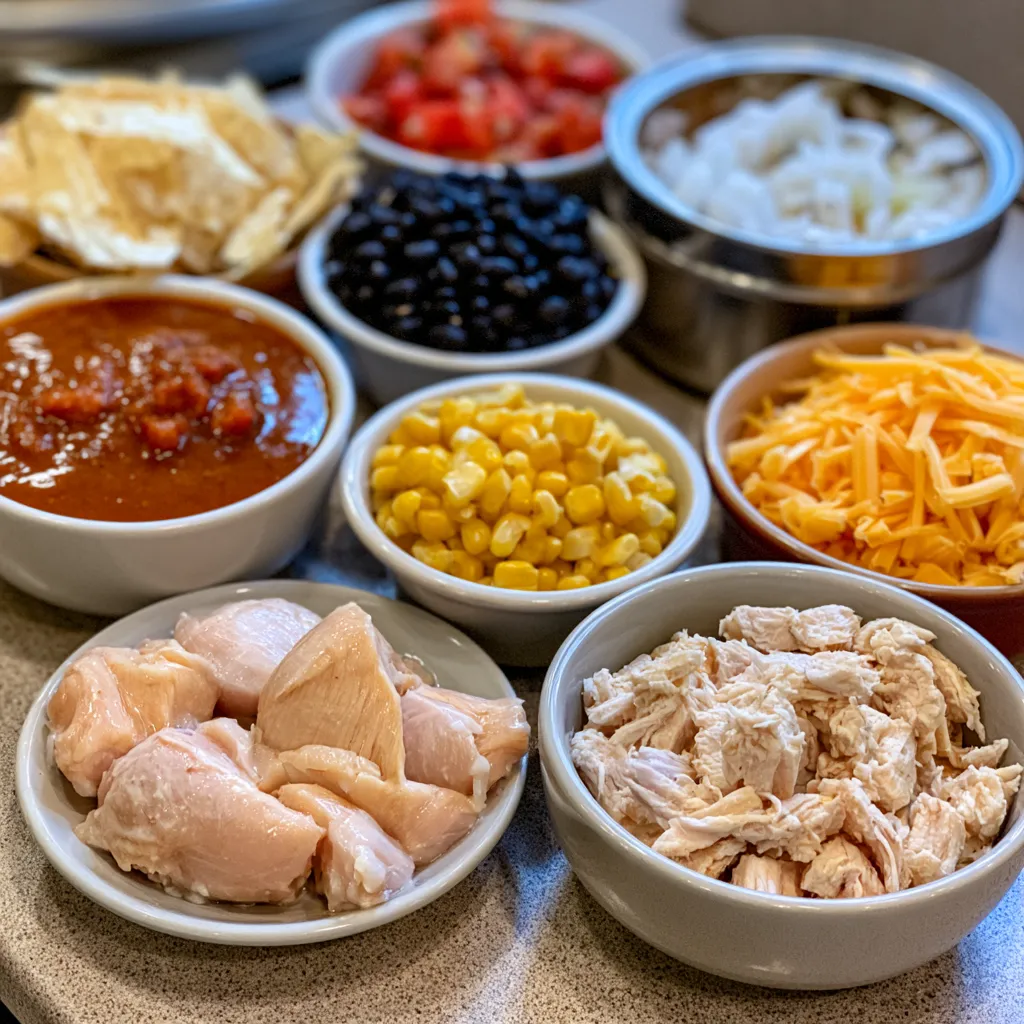crockpot chicken enchilada casserole