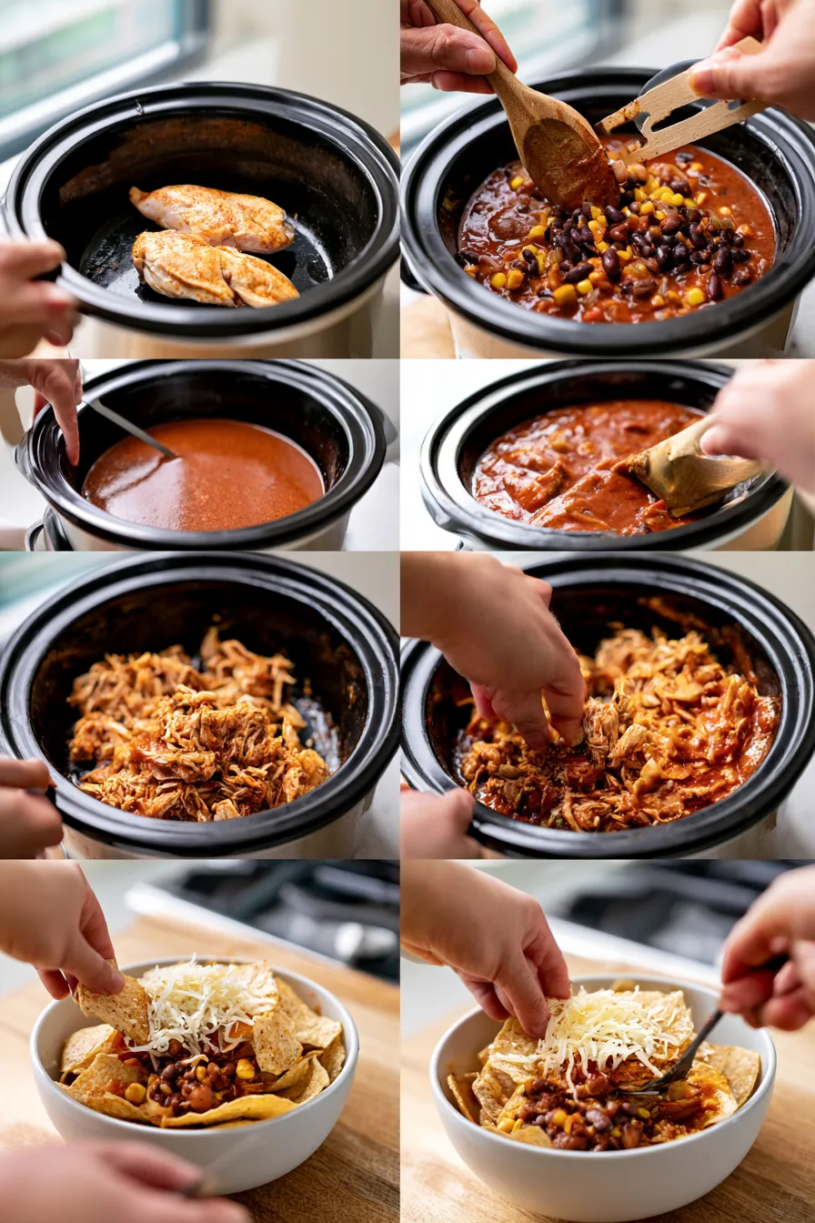 crockpot chicken enchilada casserole