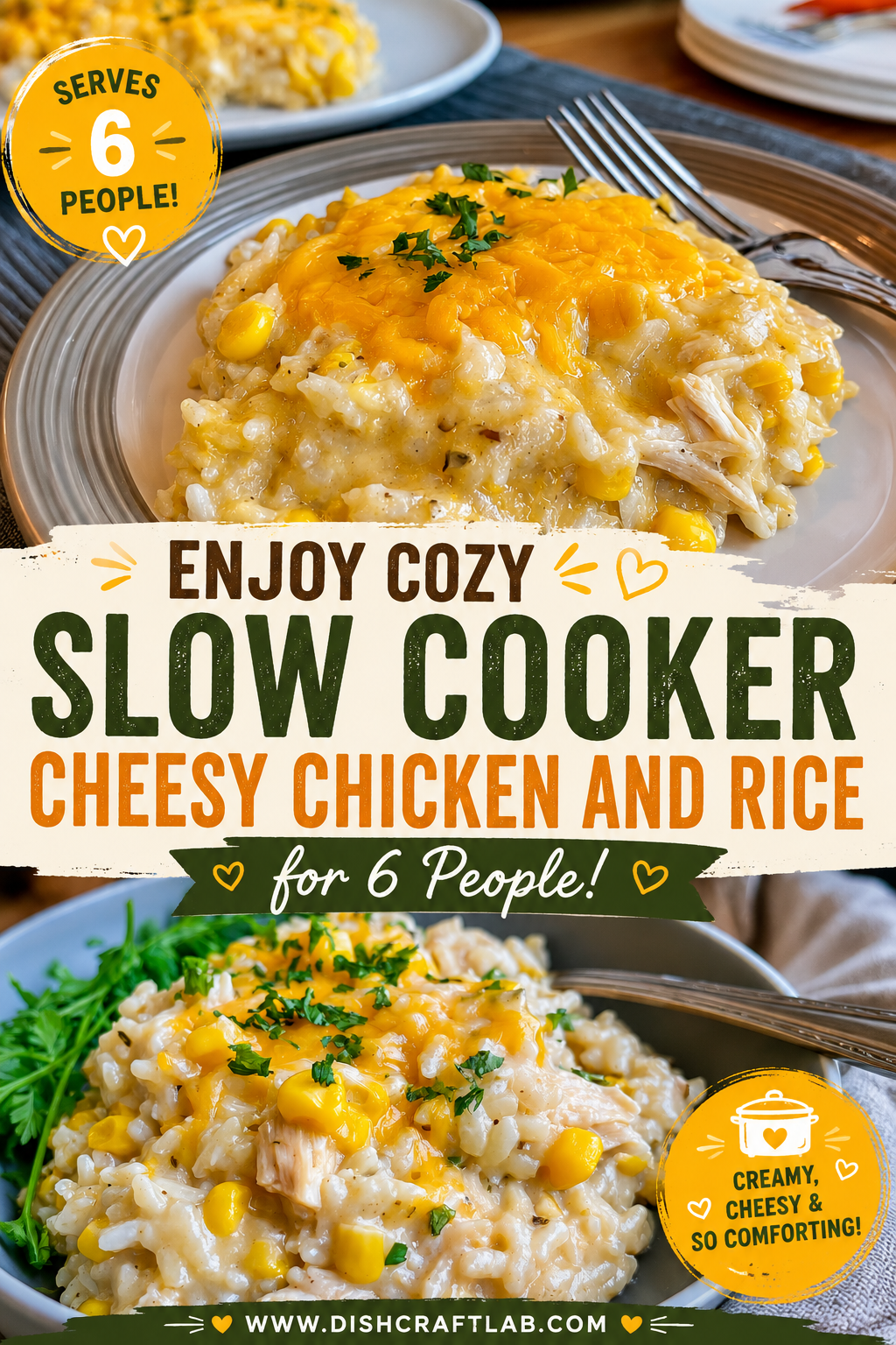 slow cooker cheesy chicken and rice
