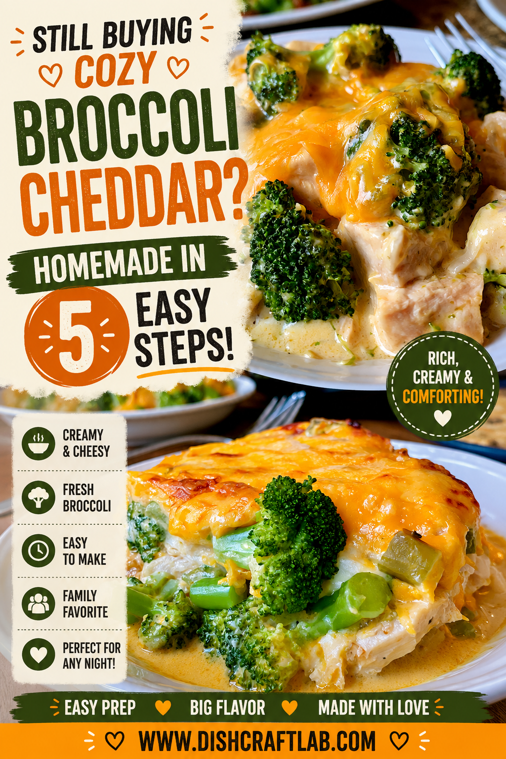cozy broccoli cheddar chicken crockpot
