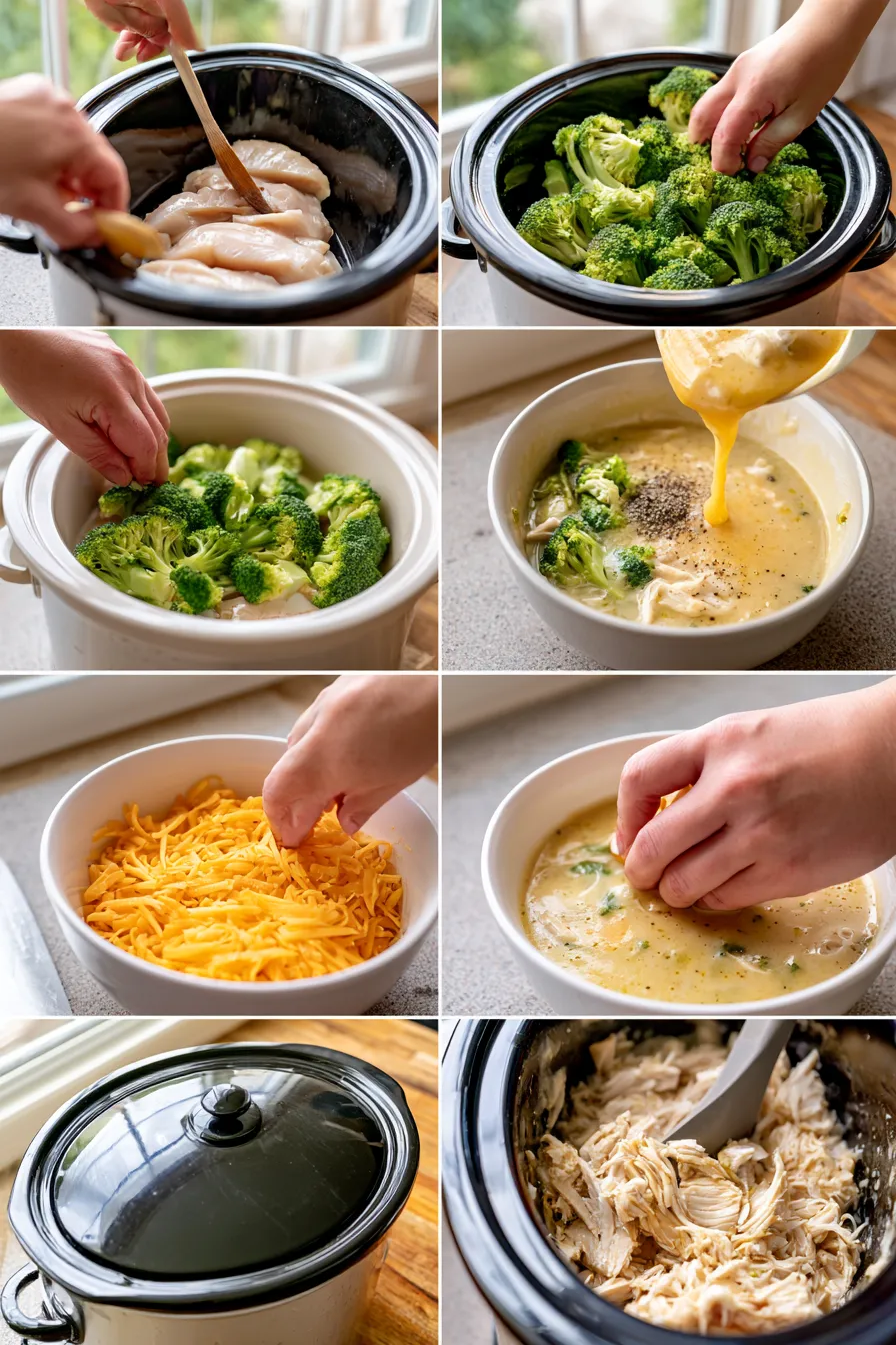 cozy broccoli cheddar chicken crockpot