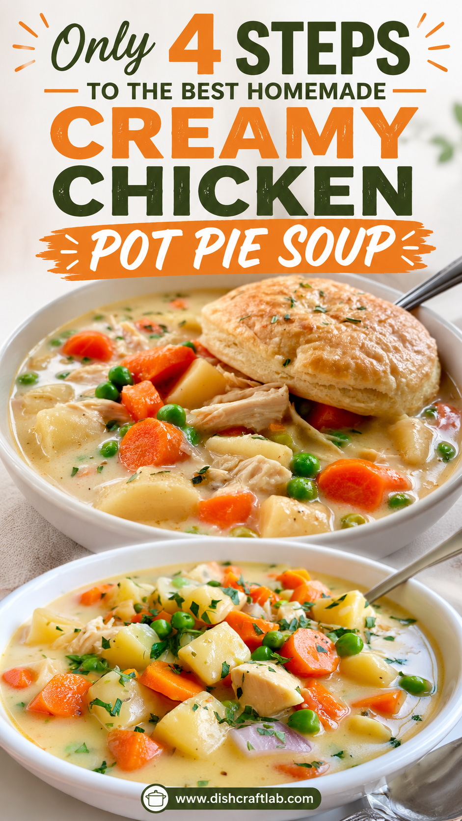 creamy chicken pot pie soup