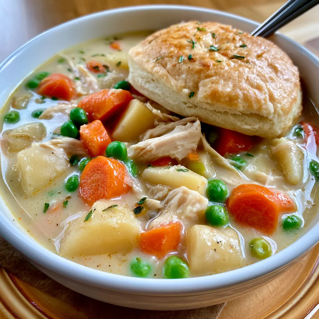 creamy chicken pot pie soup