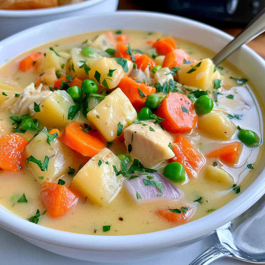 creamy chicken pot pie soup