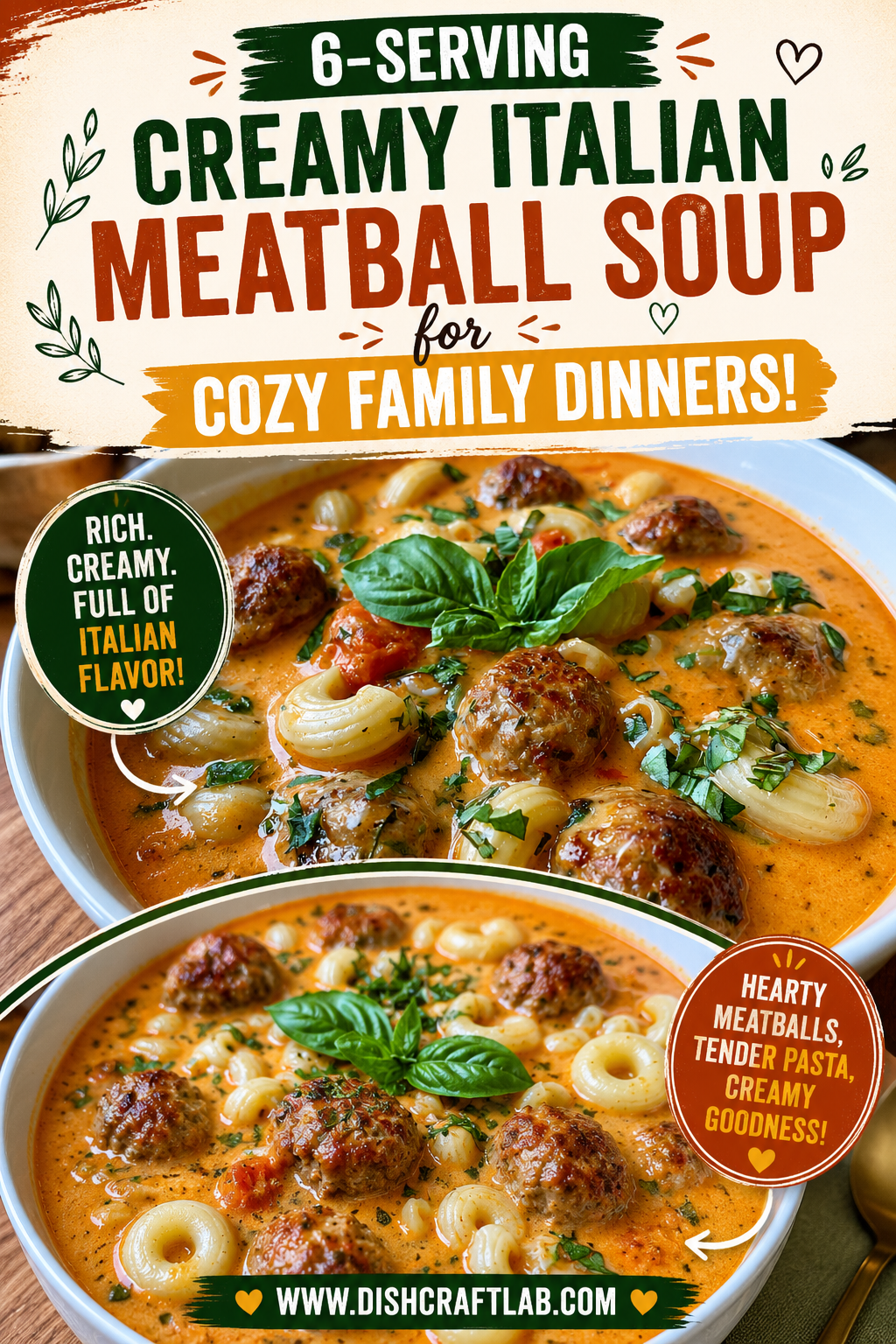 creamy italian meatball soup