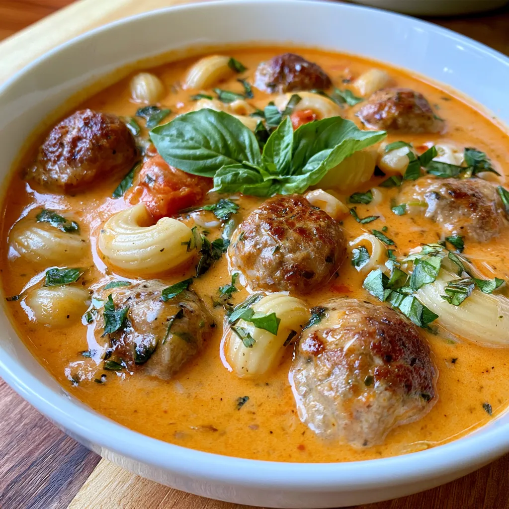 creamy italian meatball soup