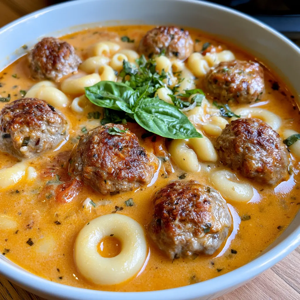 creamy italian meatball soup