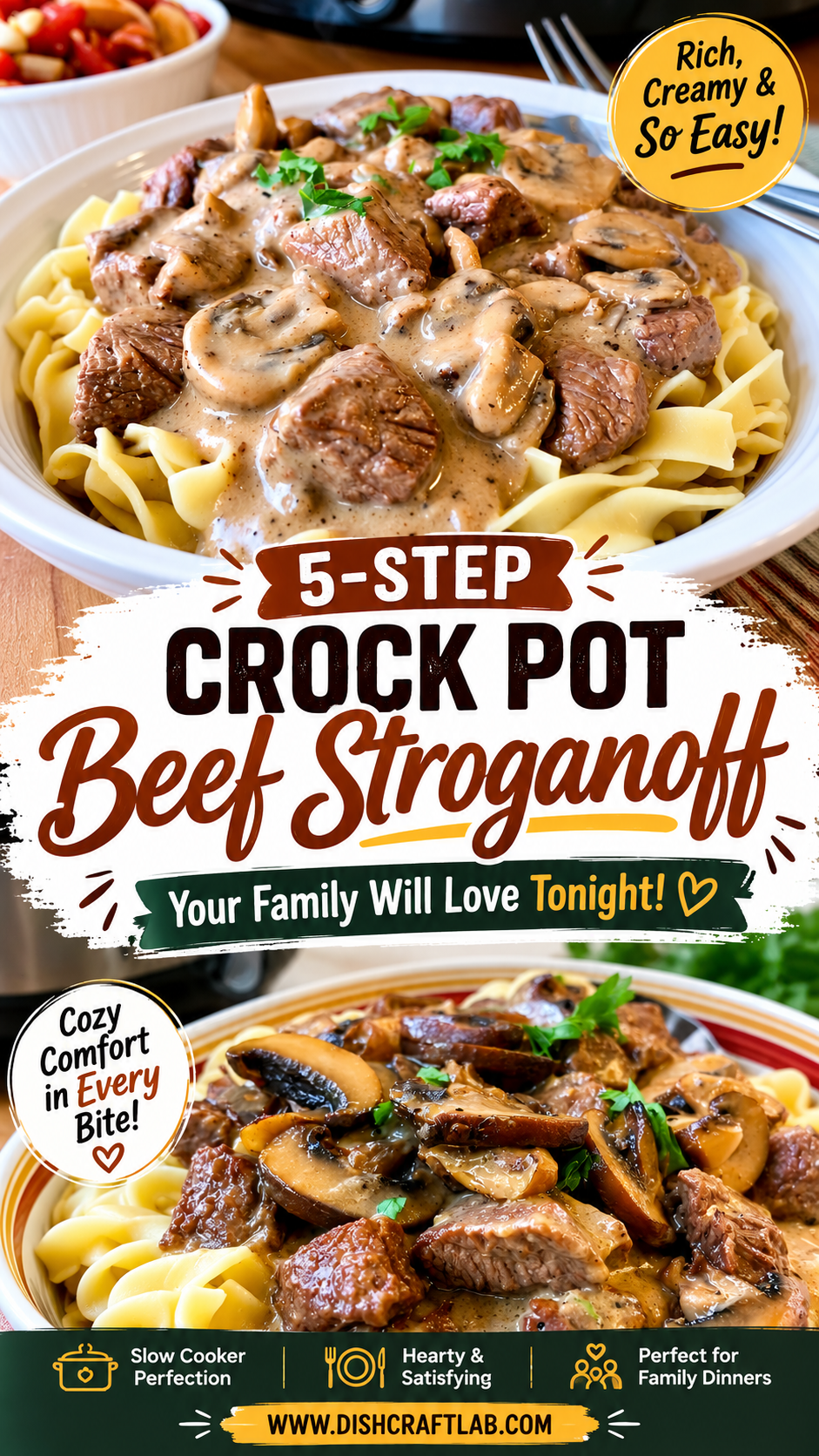 crock pot beef stroganoff