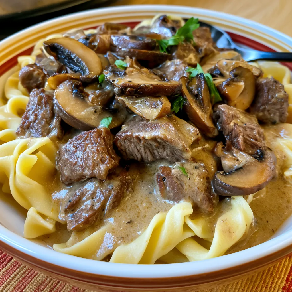 crock pot beef stroganoff