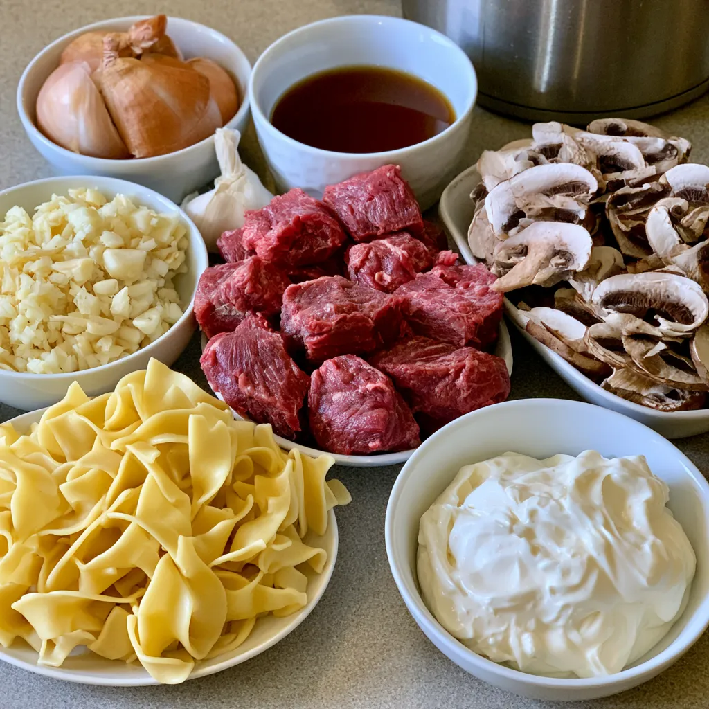 crock pot beef stroganoff