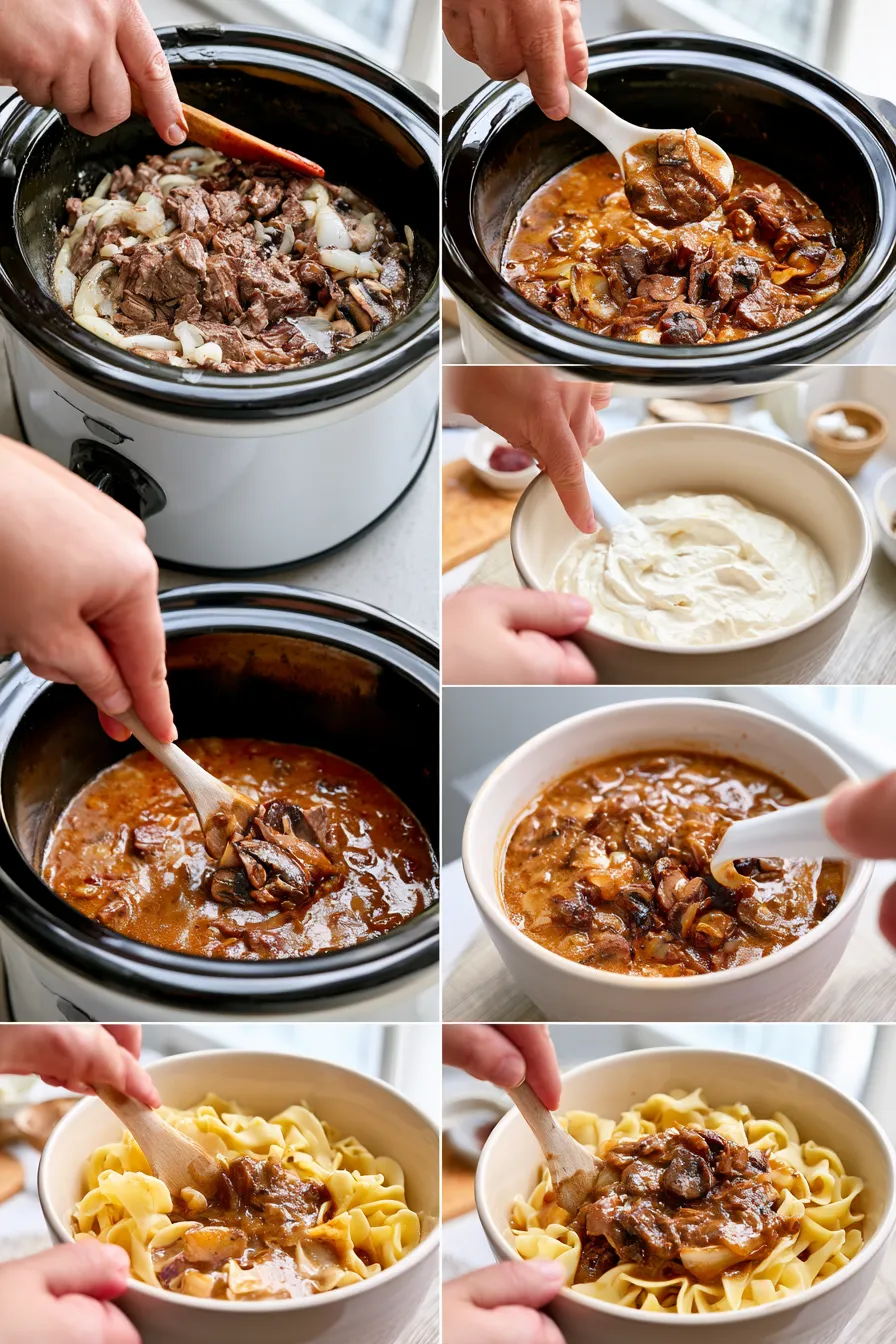 crock pot beef stroganoff