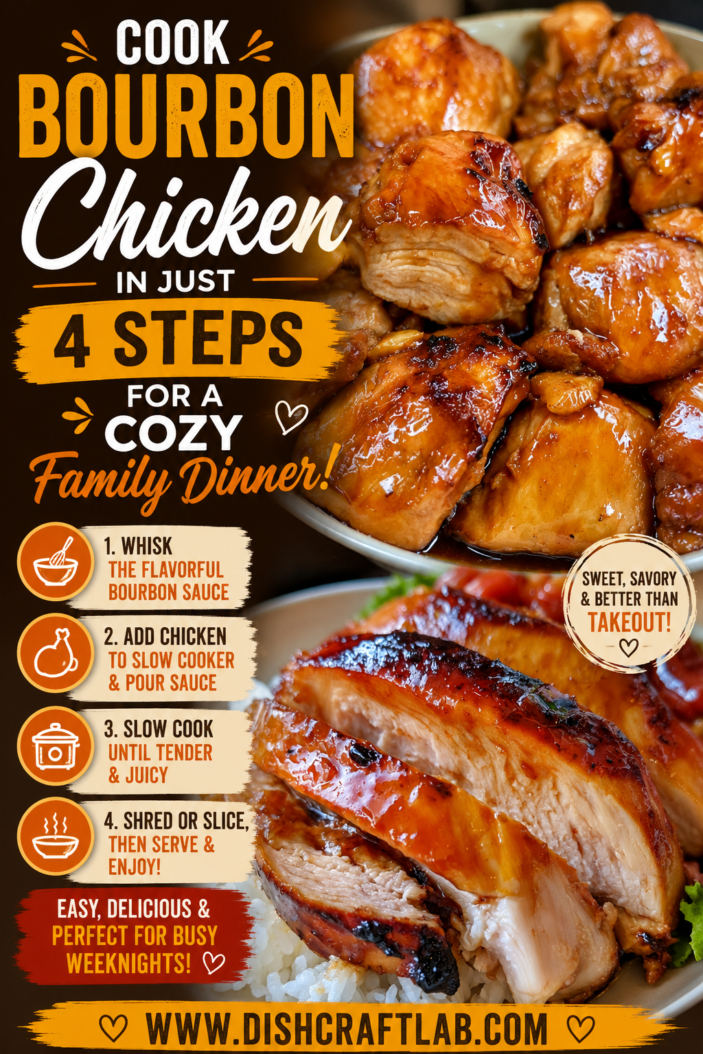 crock pot bourbon chicken