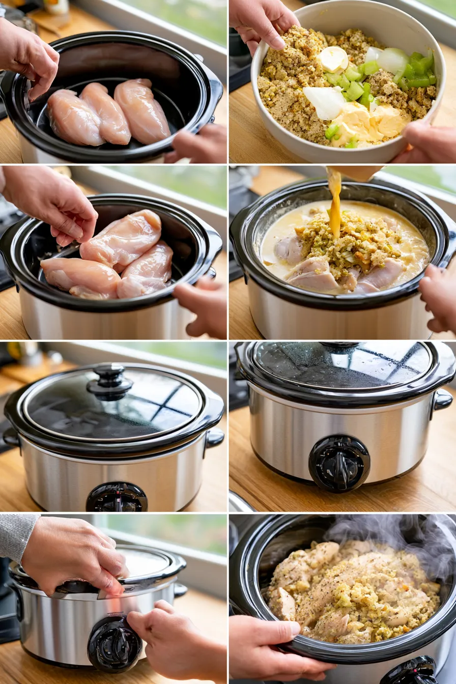 crock pot chicken and stuffing