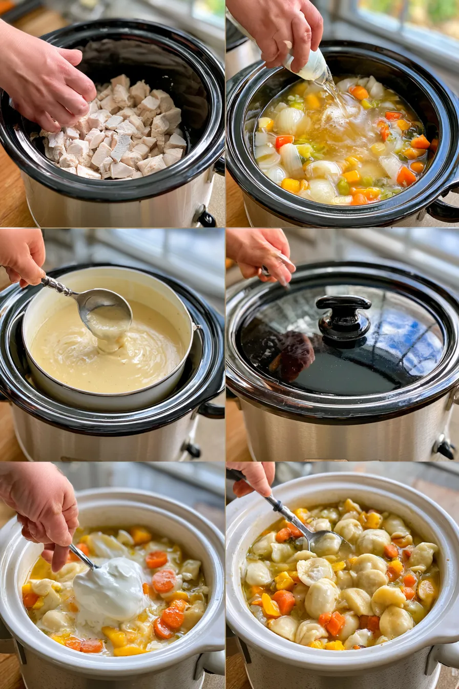 crock pot chicken pierogi stew