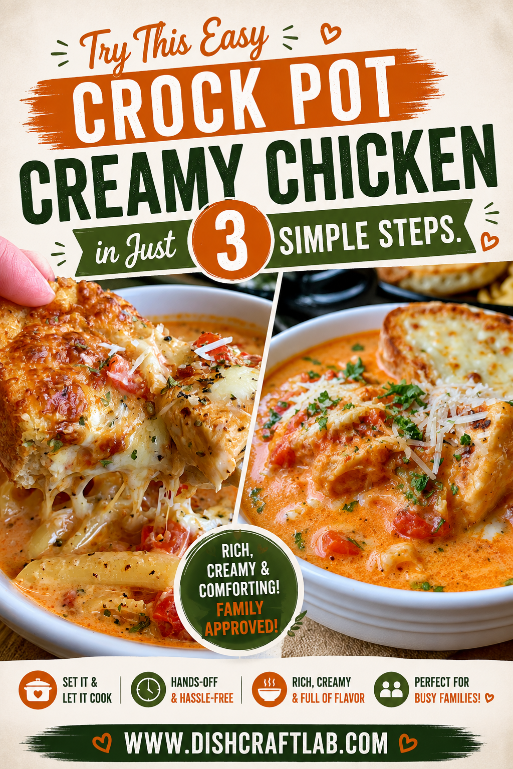 crock pot creamy chicken parmesan soup