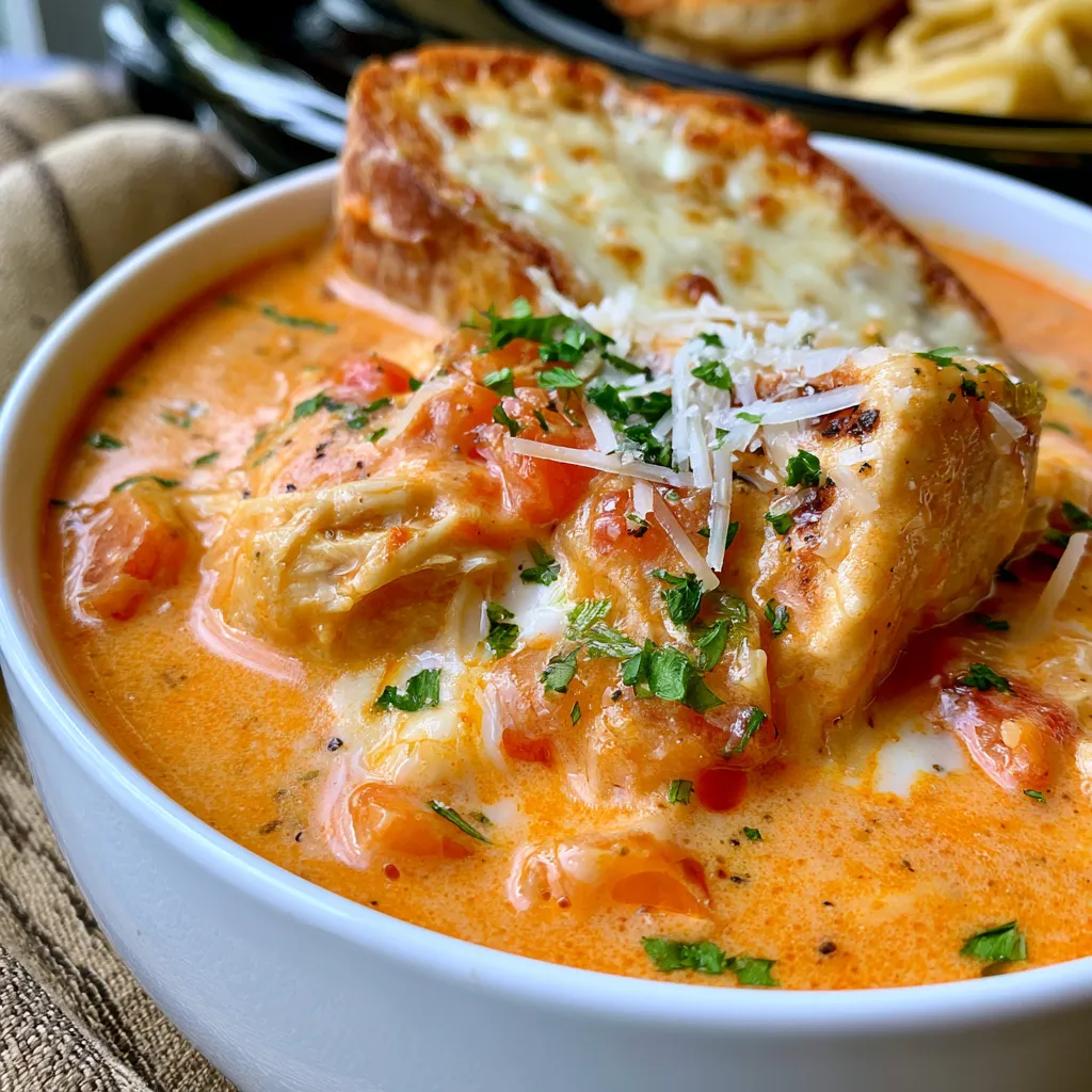 crock pot creamy chicken parmesan soup