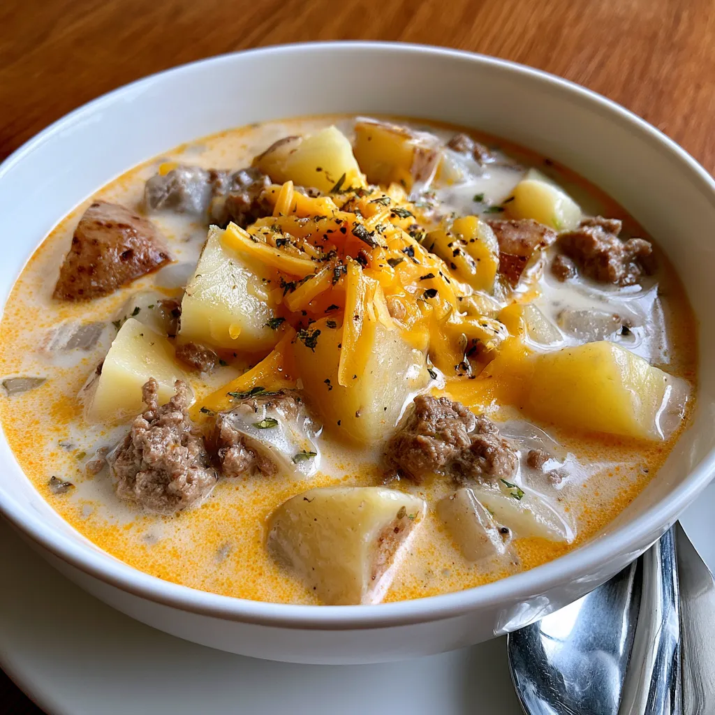 crock pot hamburger potato soup