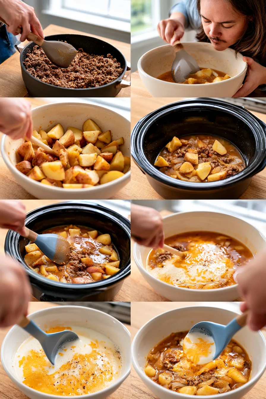crock pot hamburger potato soup