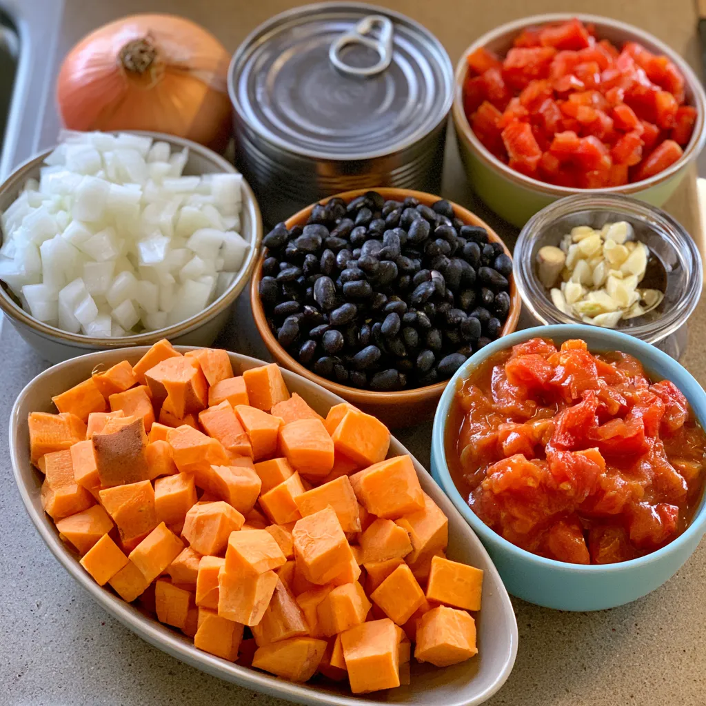 crock pot sweet potato black bean chili