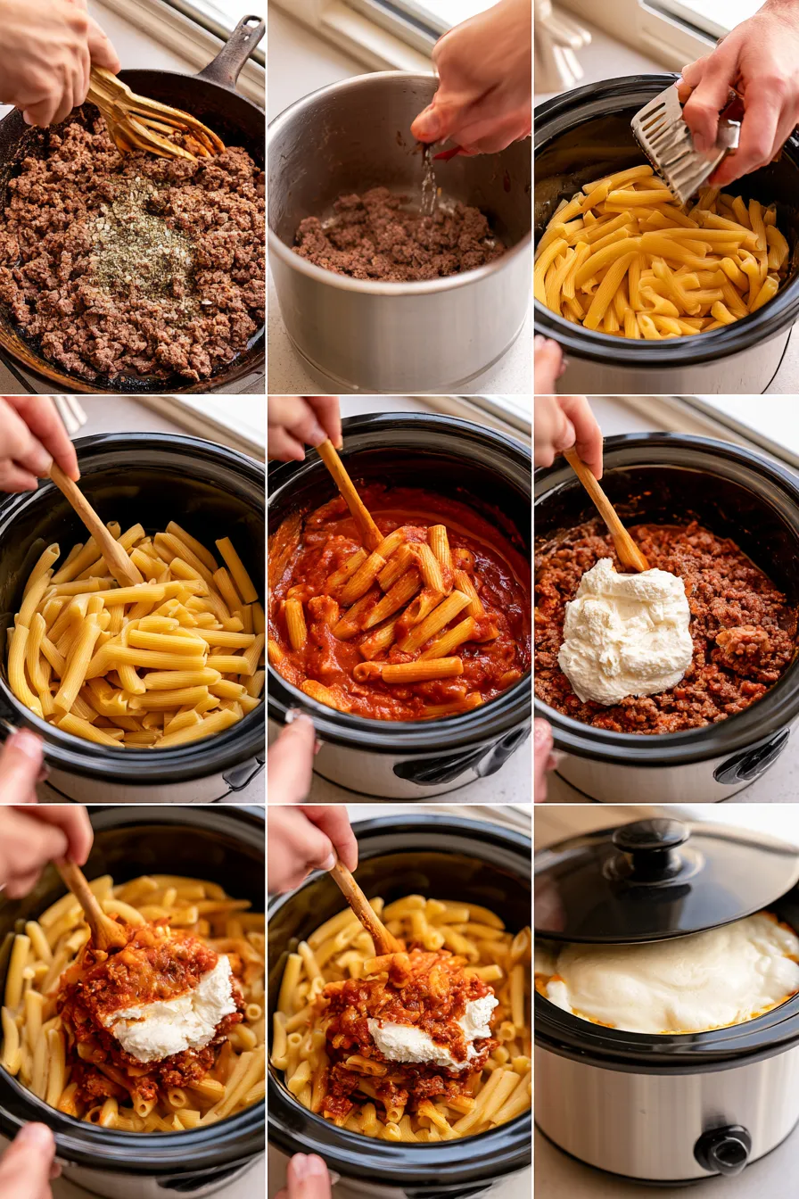crockpot baked ziti