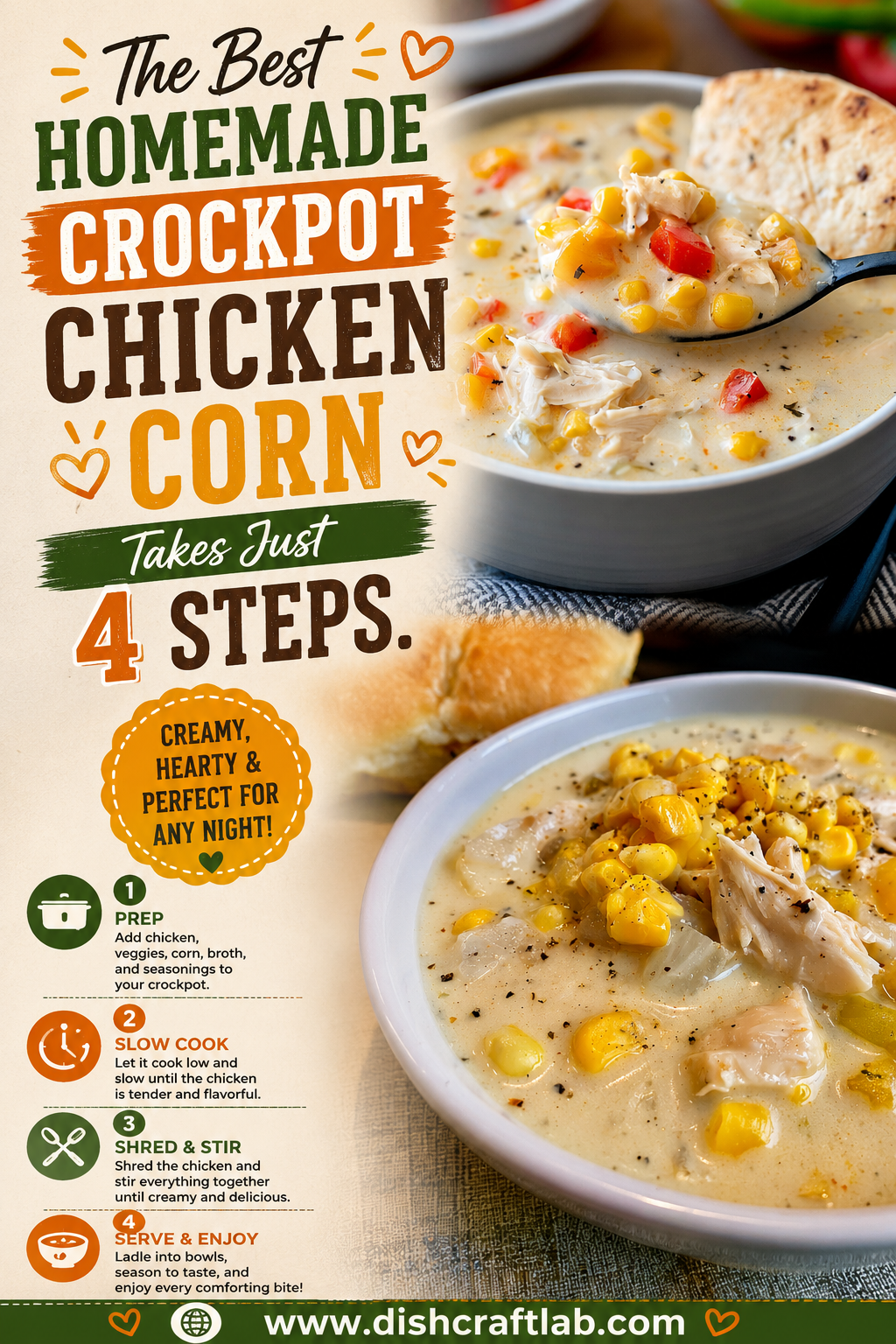 crockpot chicken corn chowder