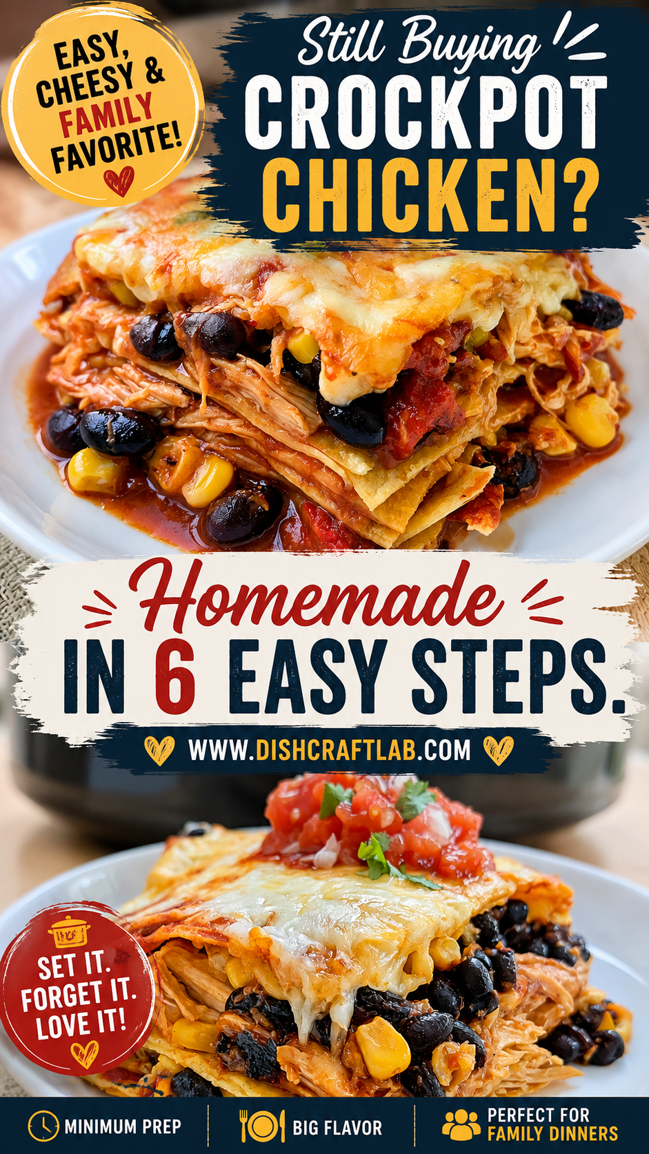 crockpot chicken enchilada casserole