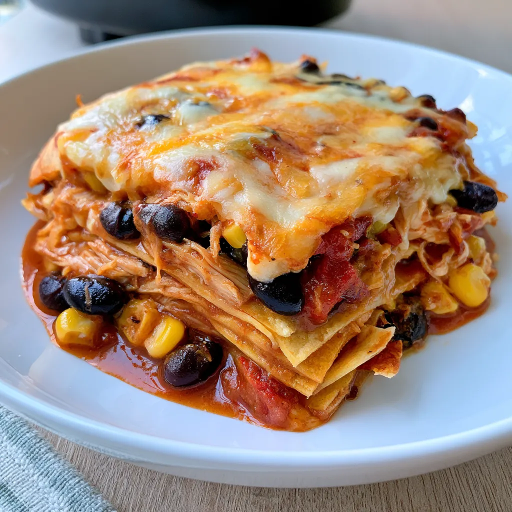 crockpot chicken enchilada casserole