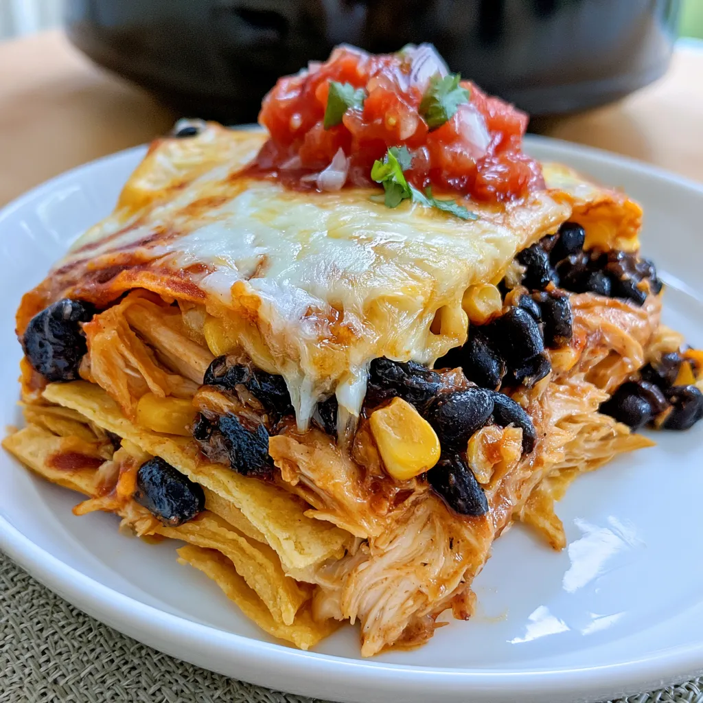crockpot chicken enchilada casserole